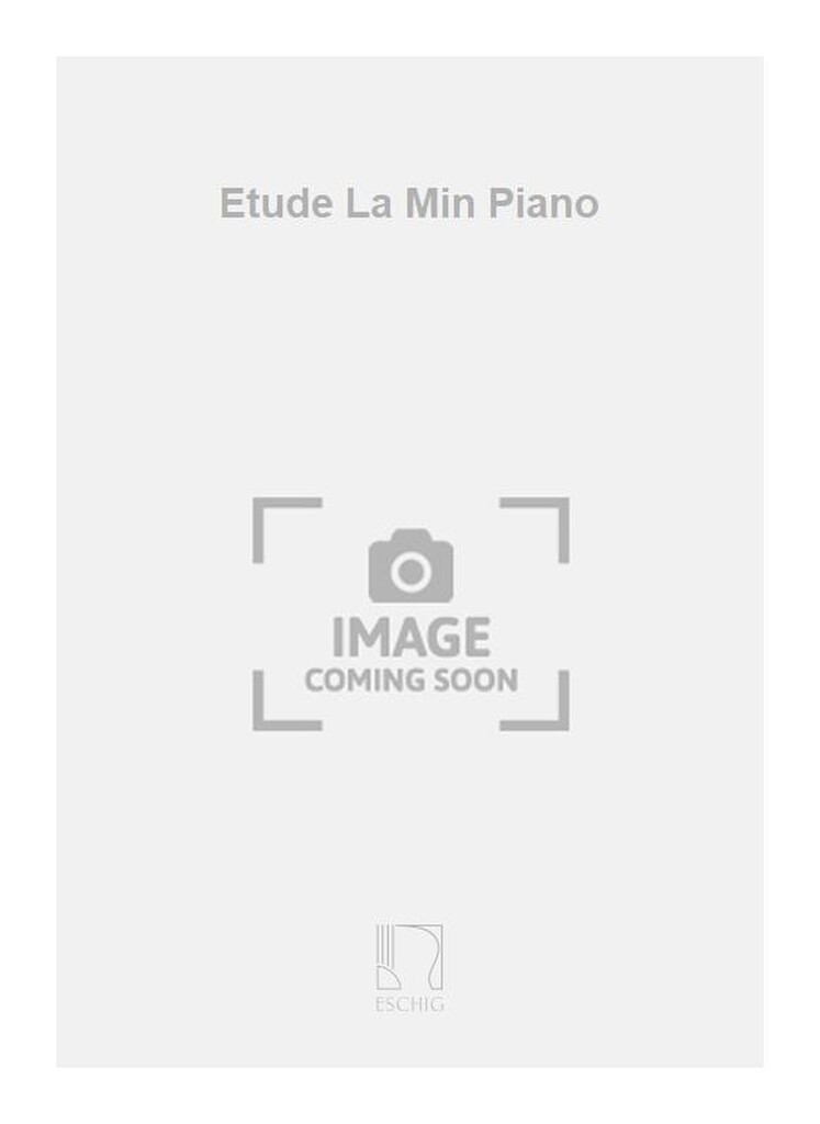 Etude La Min Piano